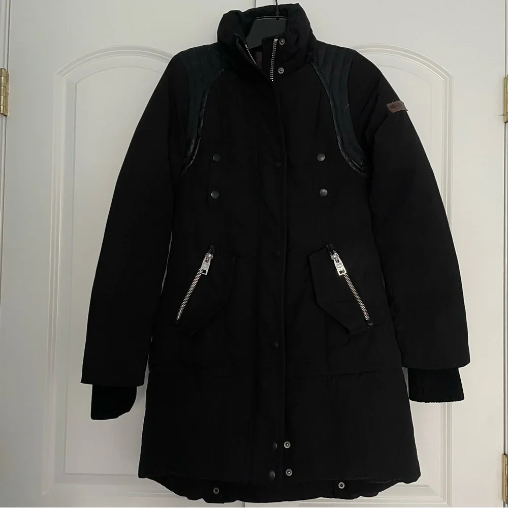 NB series by Nicole Benisti Women Black Winter Parker Coat Jacket Size XS